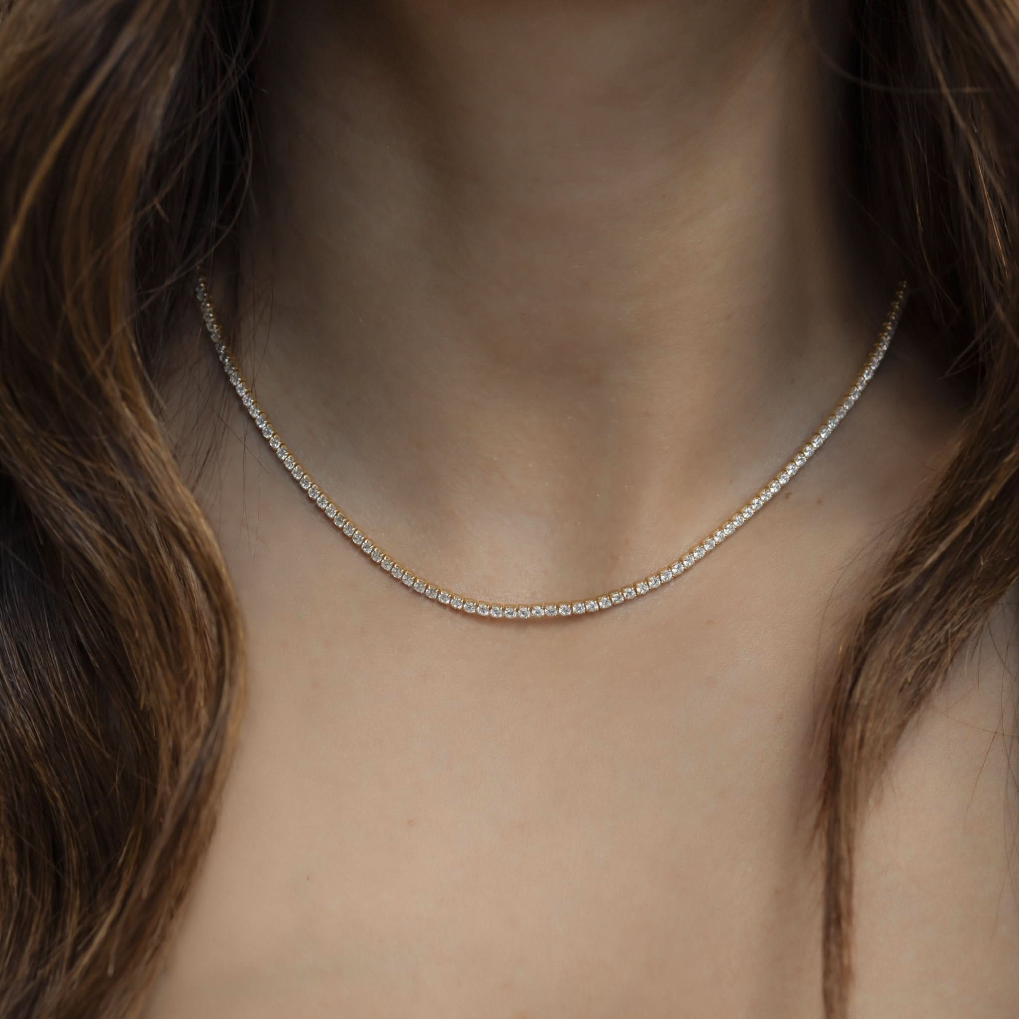 2mm Tennis Necklace - AYUNA