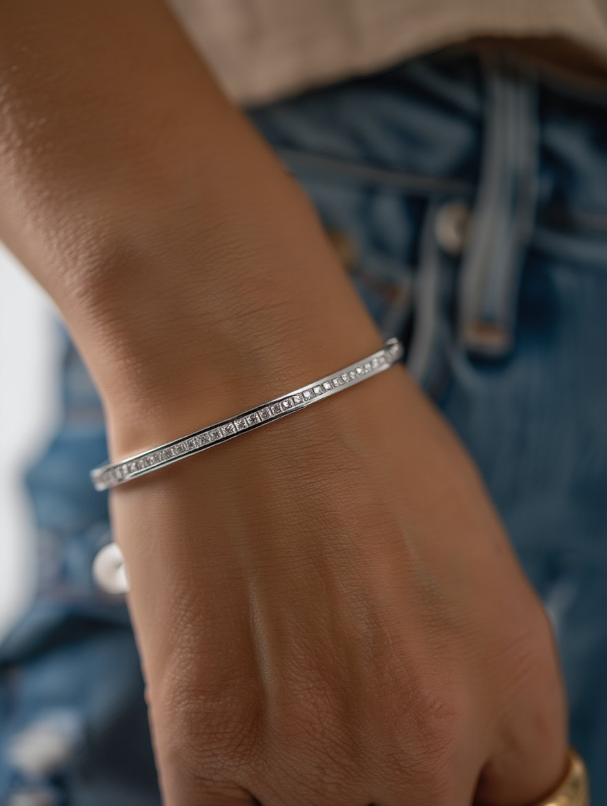 Brazalete Evie - Plata