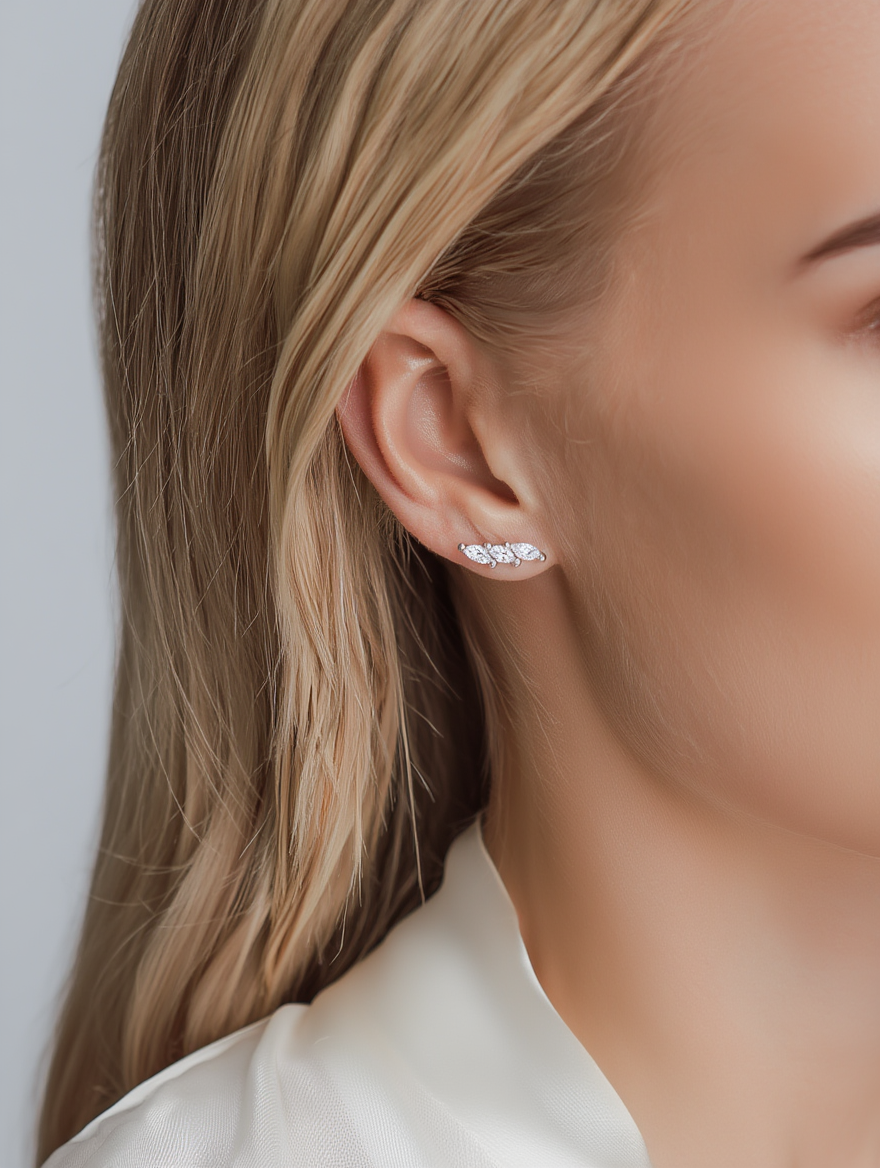Posie Earrings - Silver