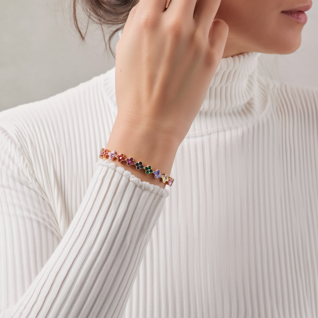 Rainbow Clover Bracelet