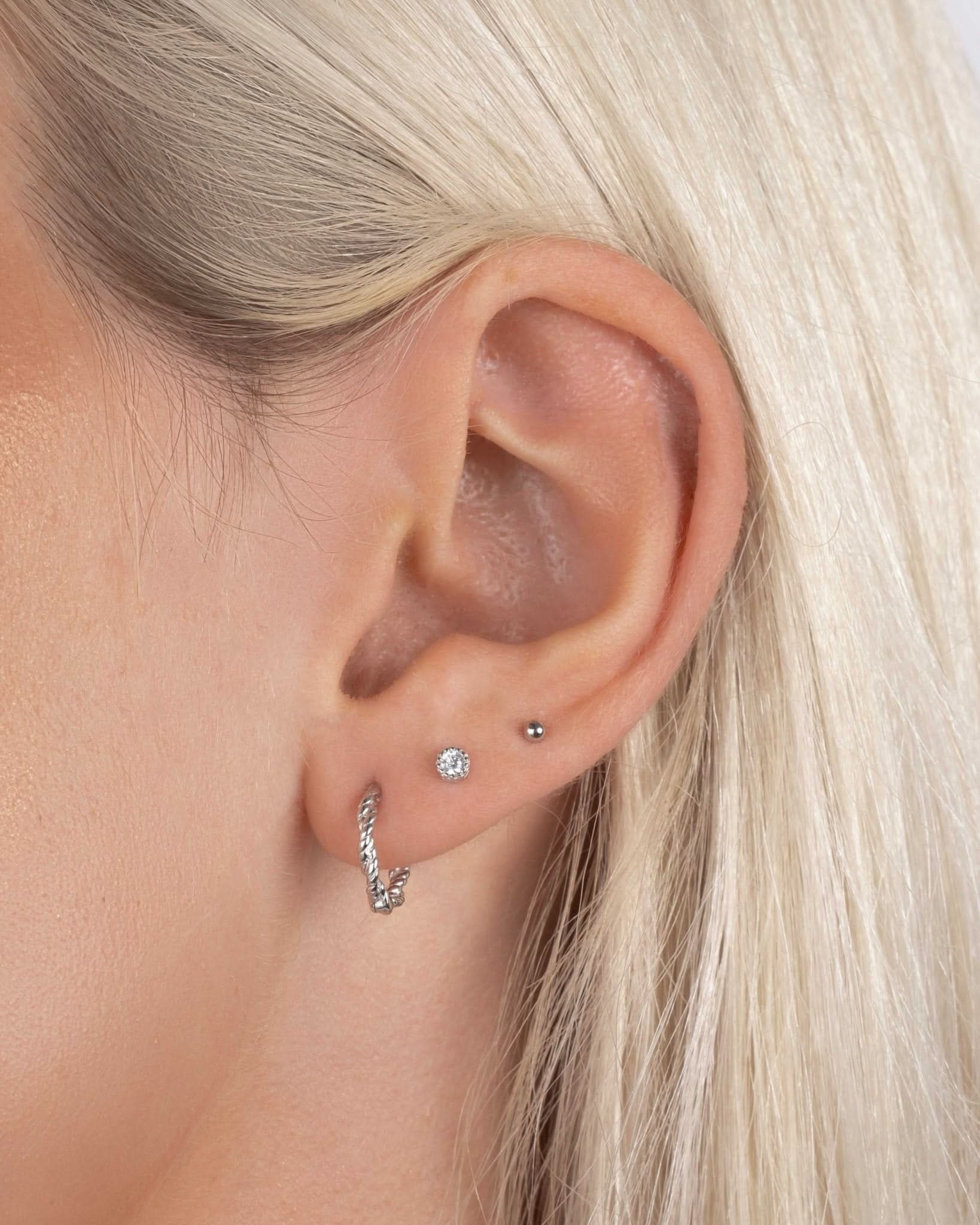 8mm Spiral Huggie - AYUNA