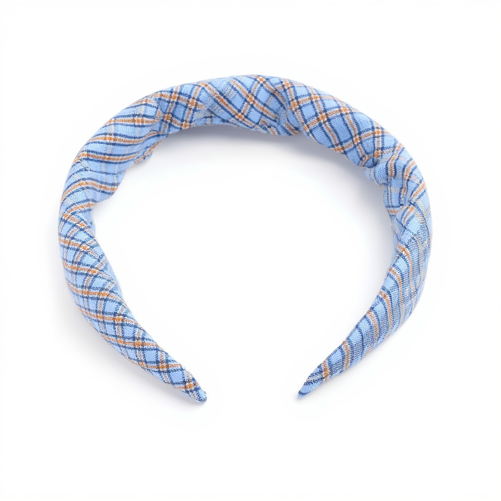 Headband Checked Blue