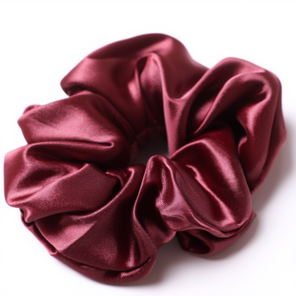 Scrunchie PU Shiny Bordeaux