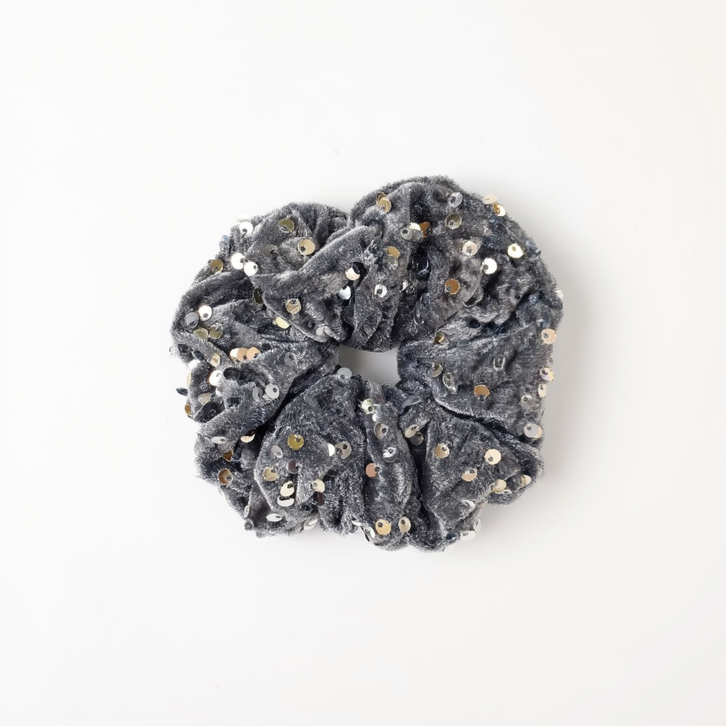 Scrunchie Glam Silver