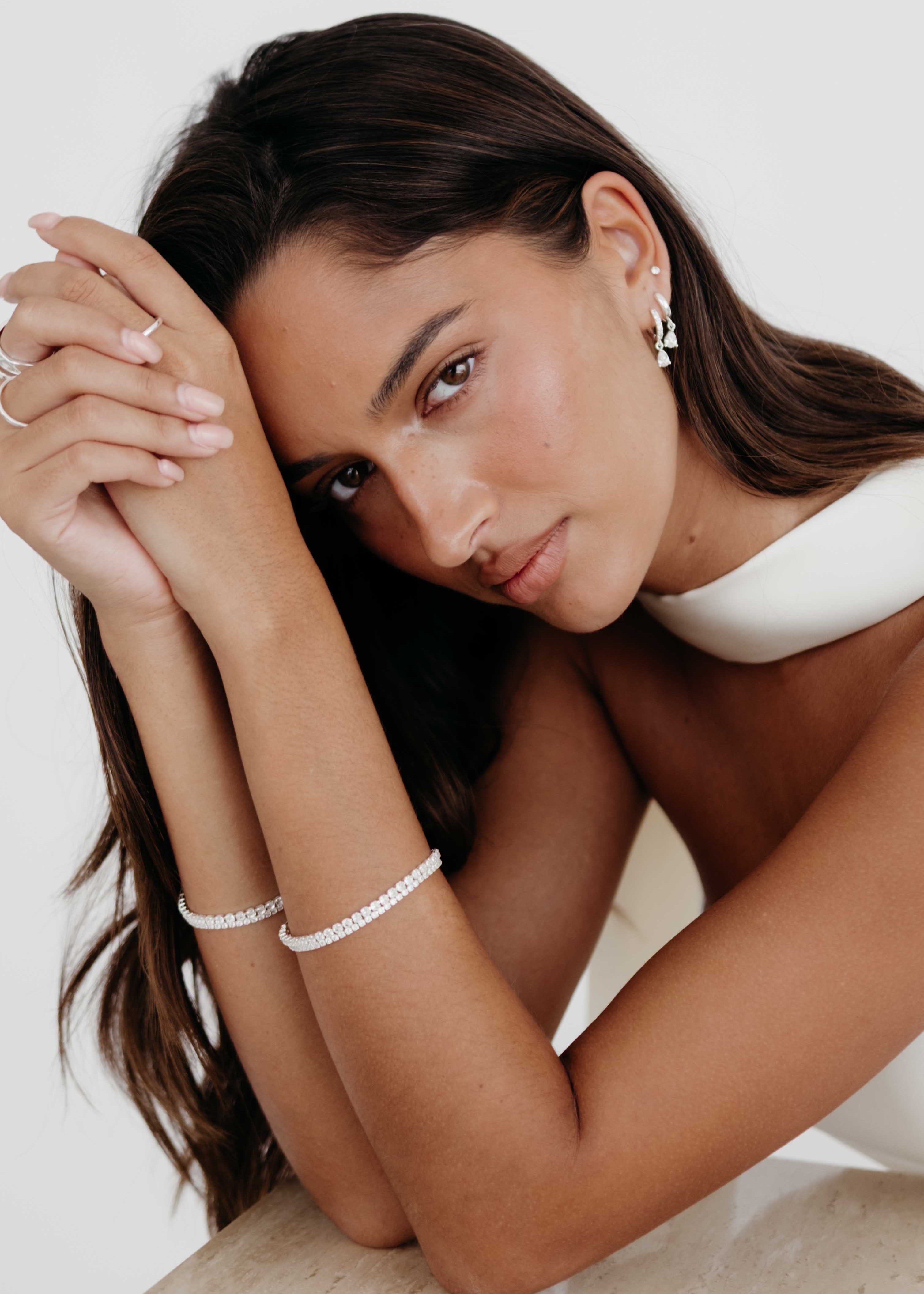 Charlotte Bracelet 2mm - Bright Silver