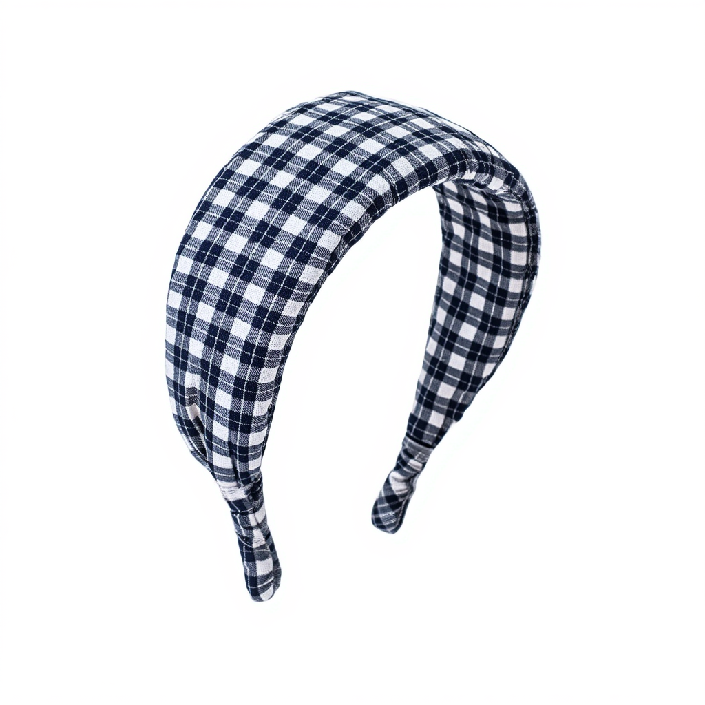 Headband Checked Grey