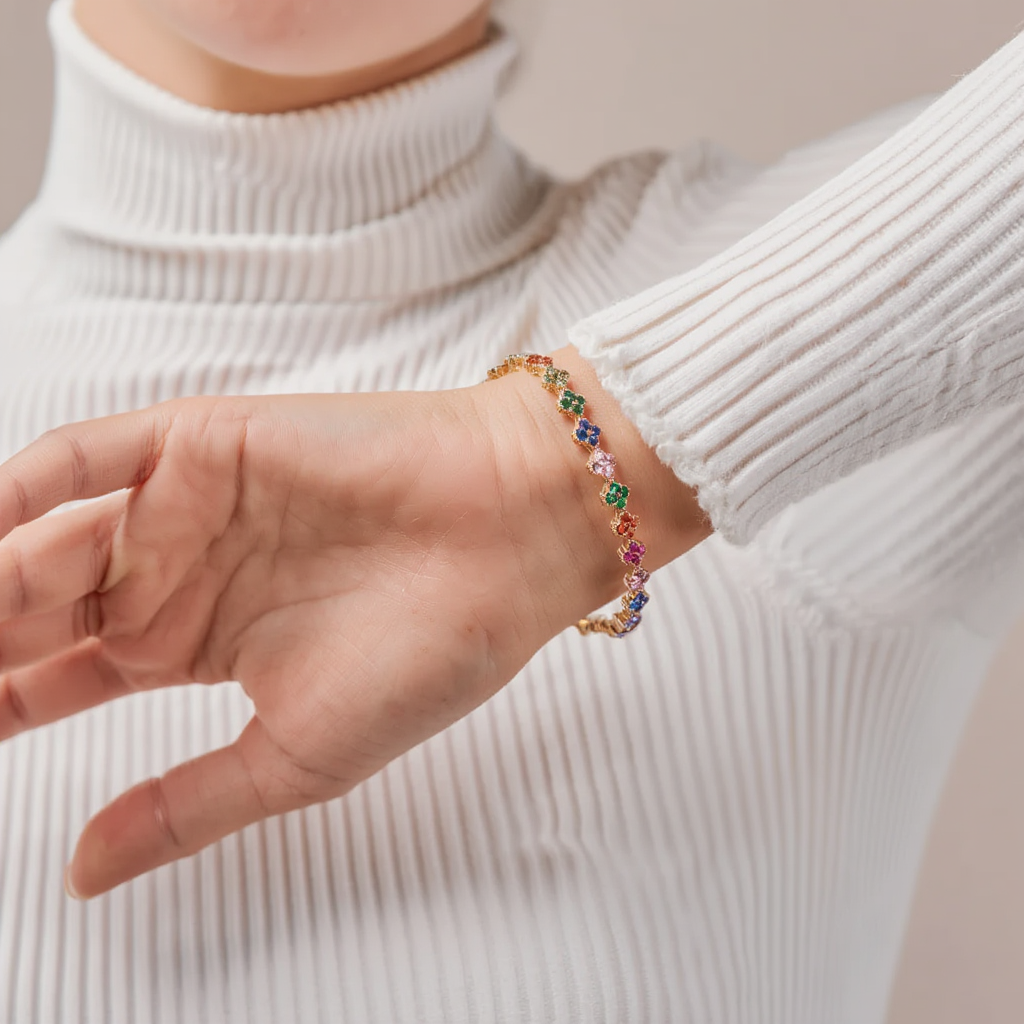 Rainbow Clover Bracelet
