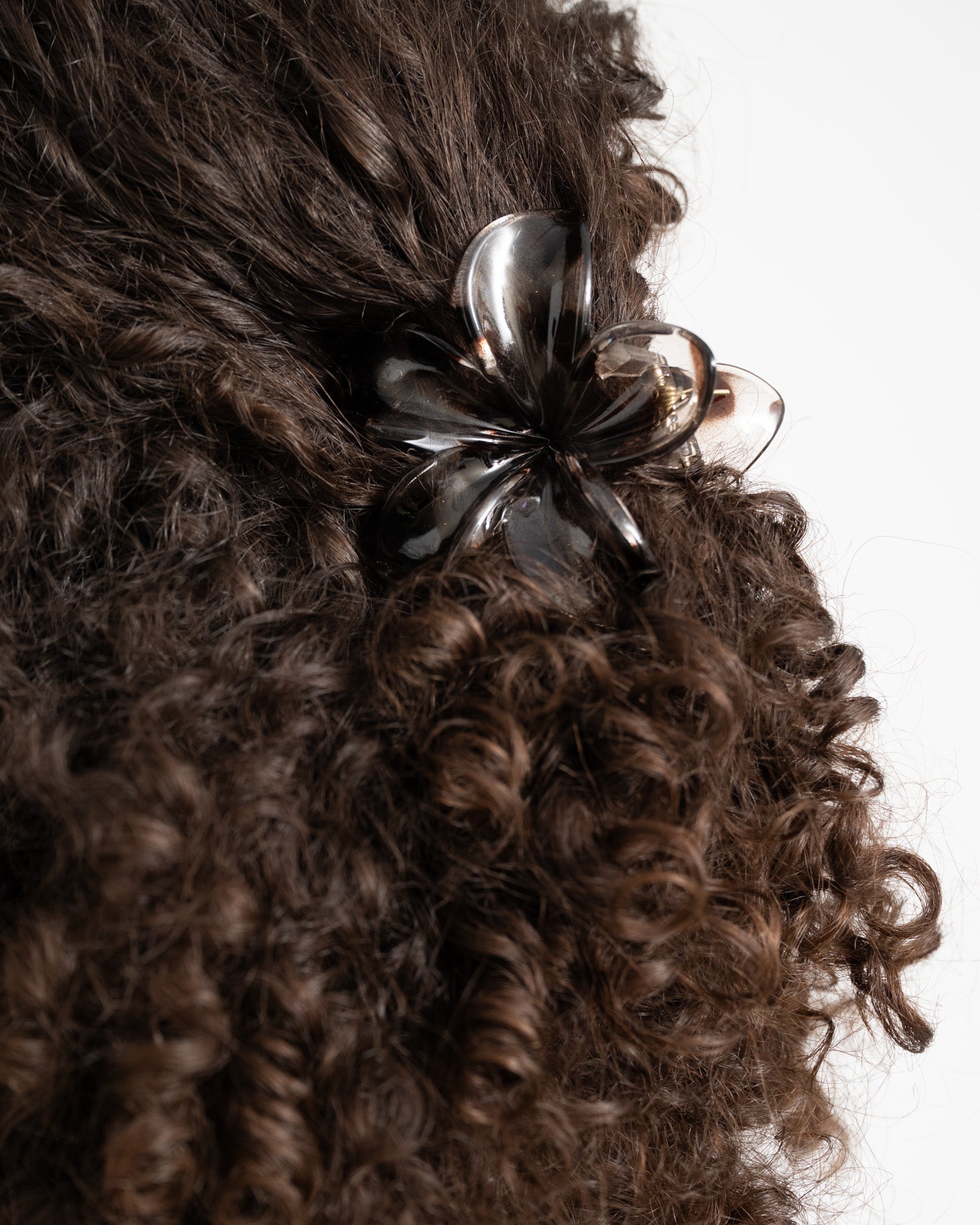 Claw Clip Flower Brown