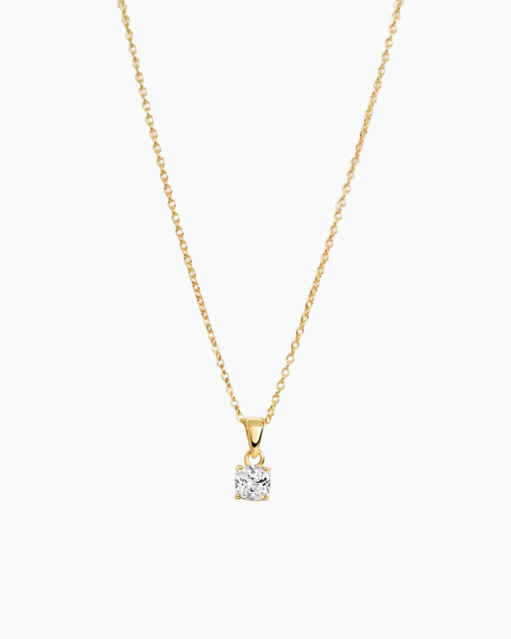 Cushion Diamond Necklace - AYUNA