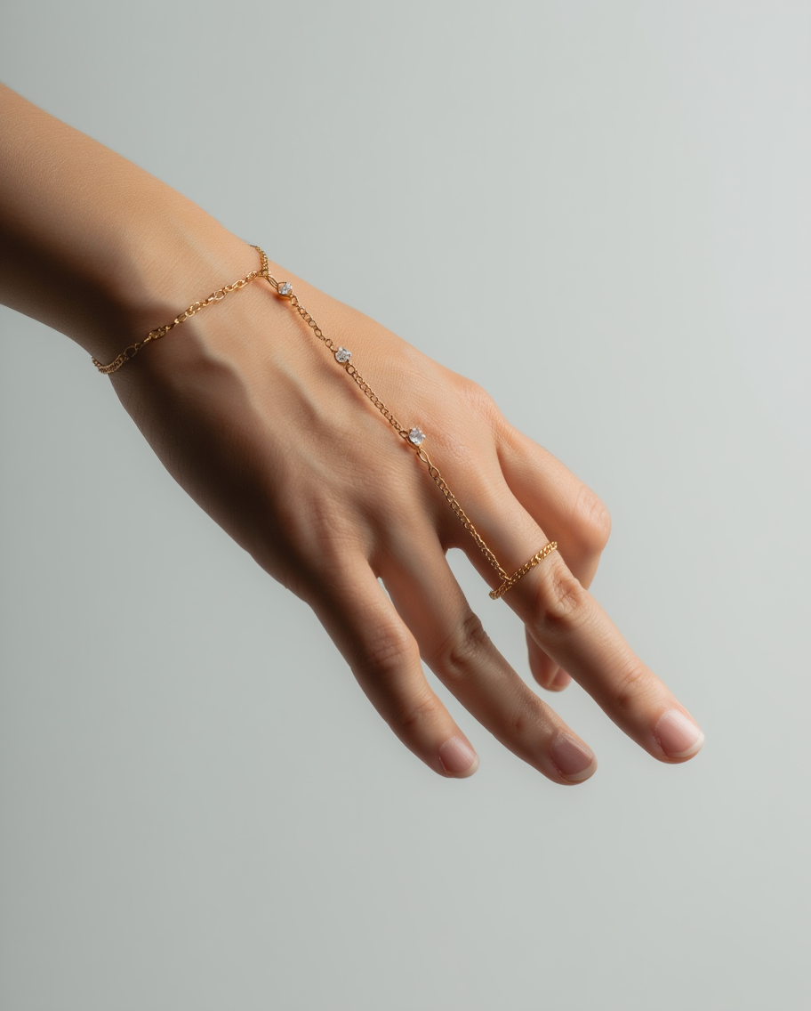 Crystals Hand Chain