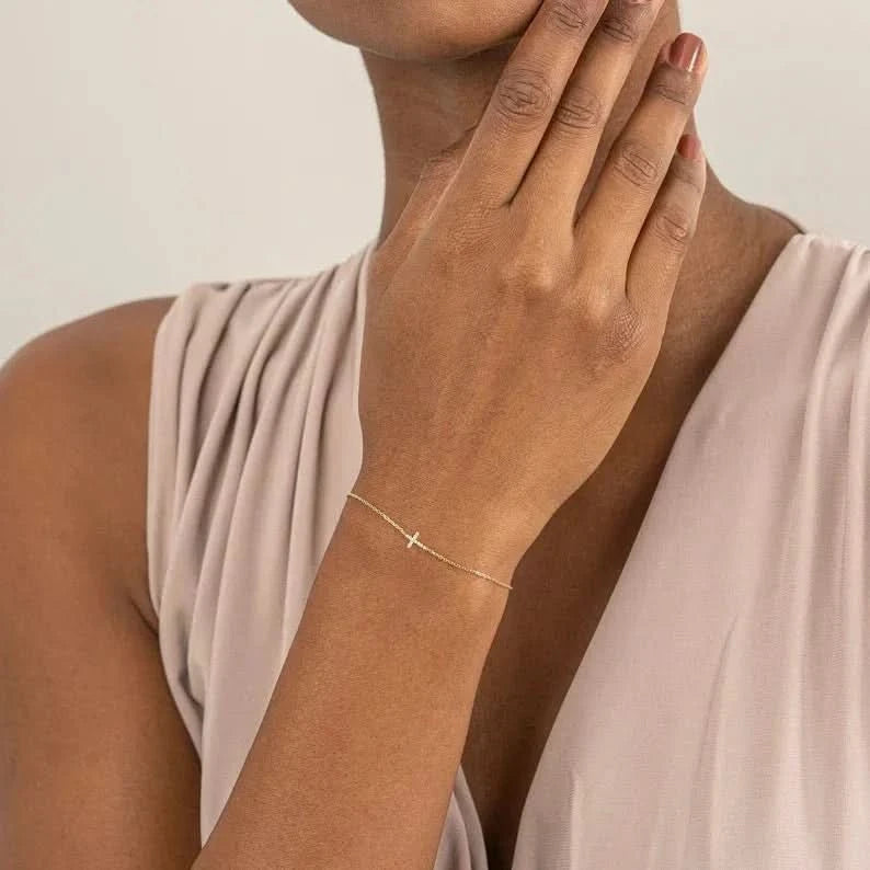 Dainty Cross Bracelet - AYUNA