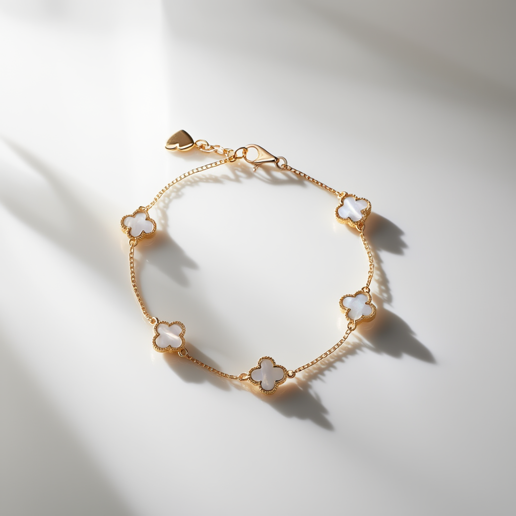 Mother of Pearl Clover Bracelet