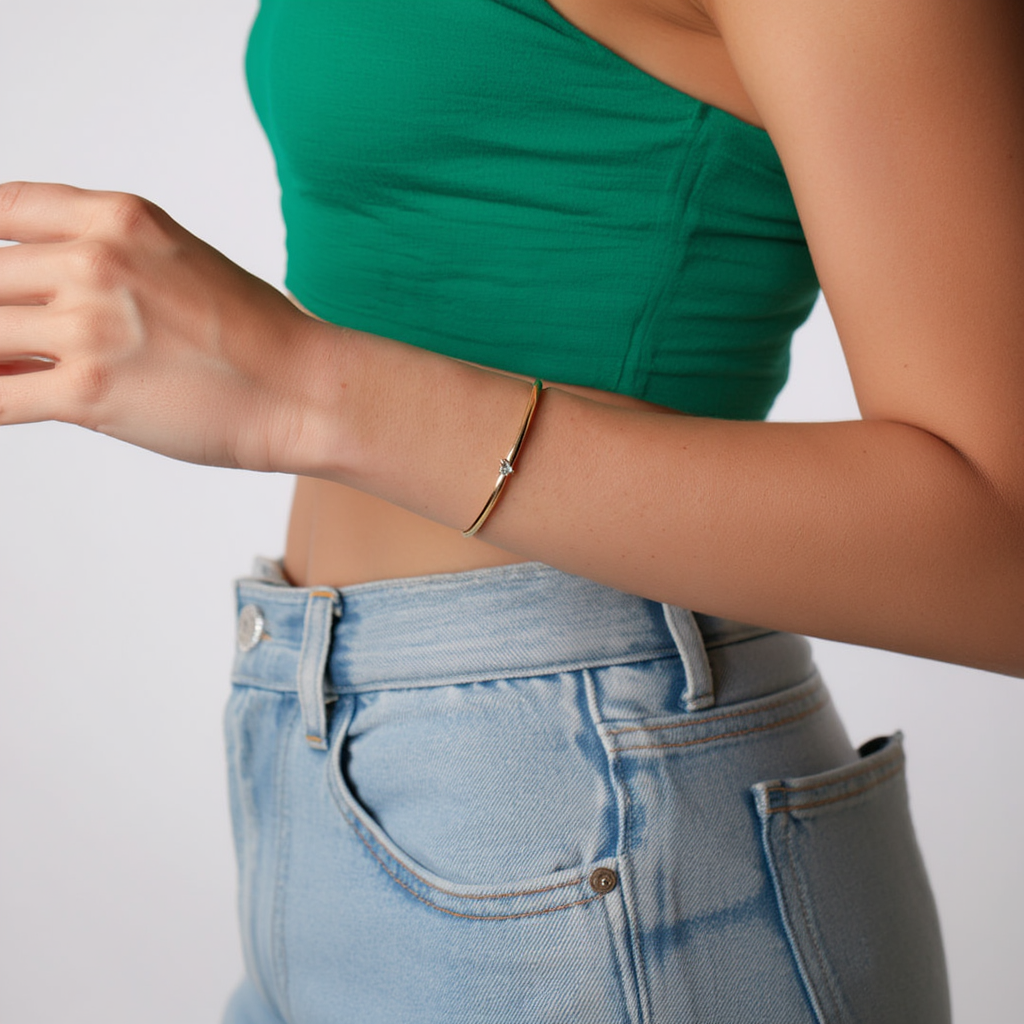 Heart Bangle Bracelet