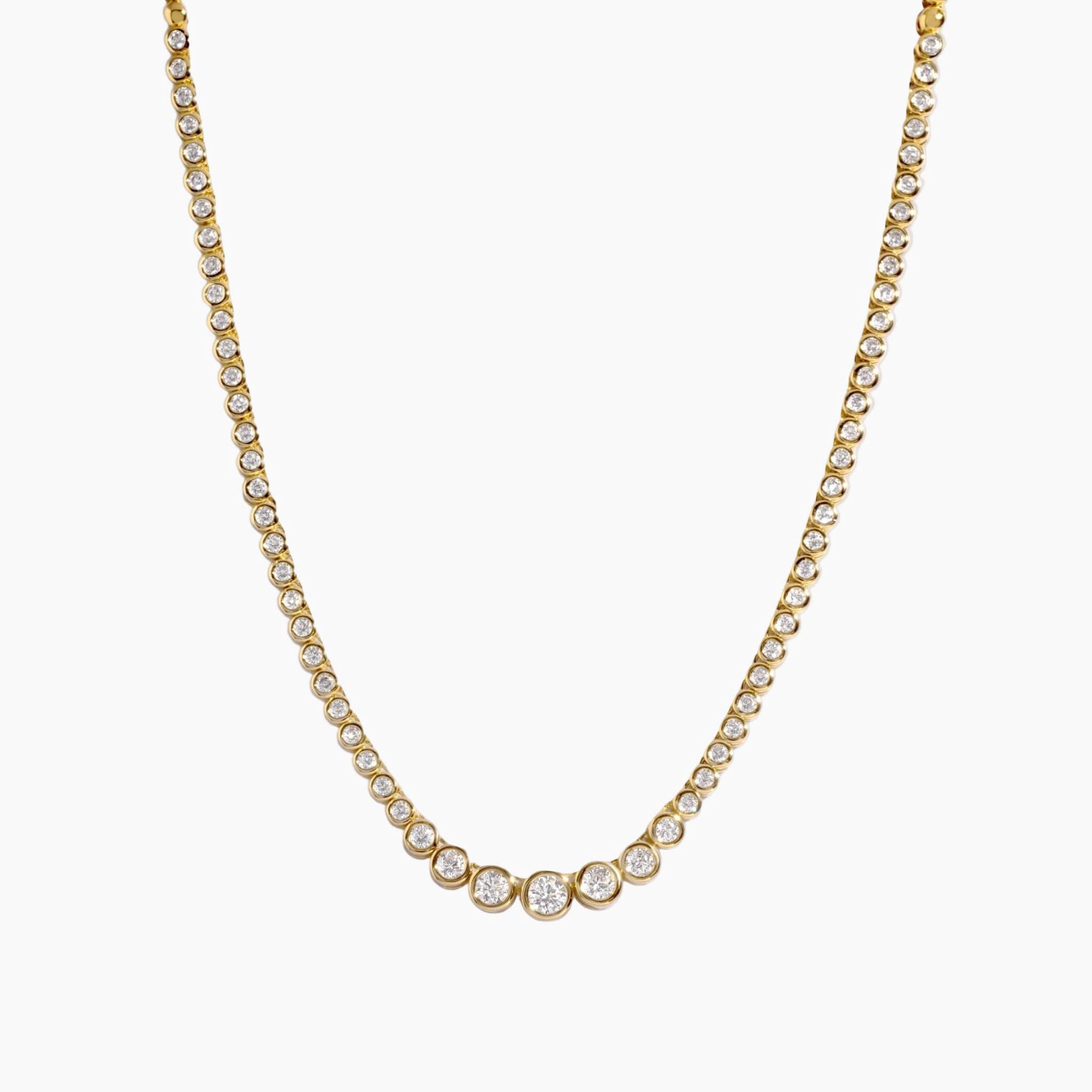 Gradient Bezel Tennis Necklace - AYUNA