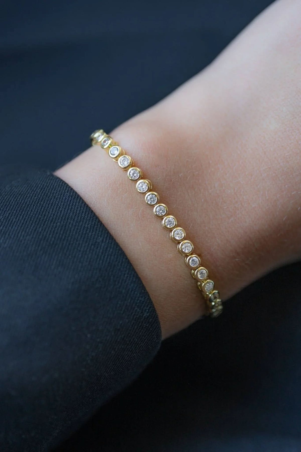 Mini Round Bezel Tennis Bracelet