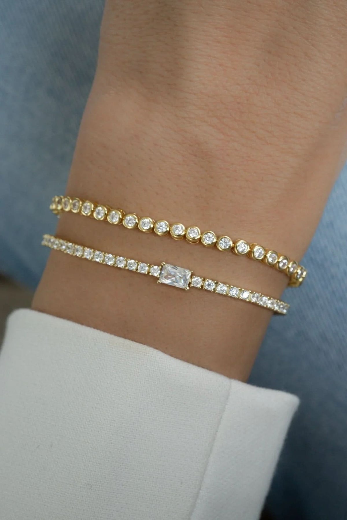 Mini Round Bezel Tennis Bracelet