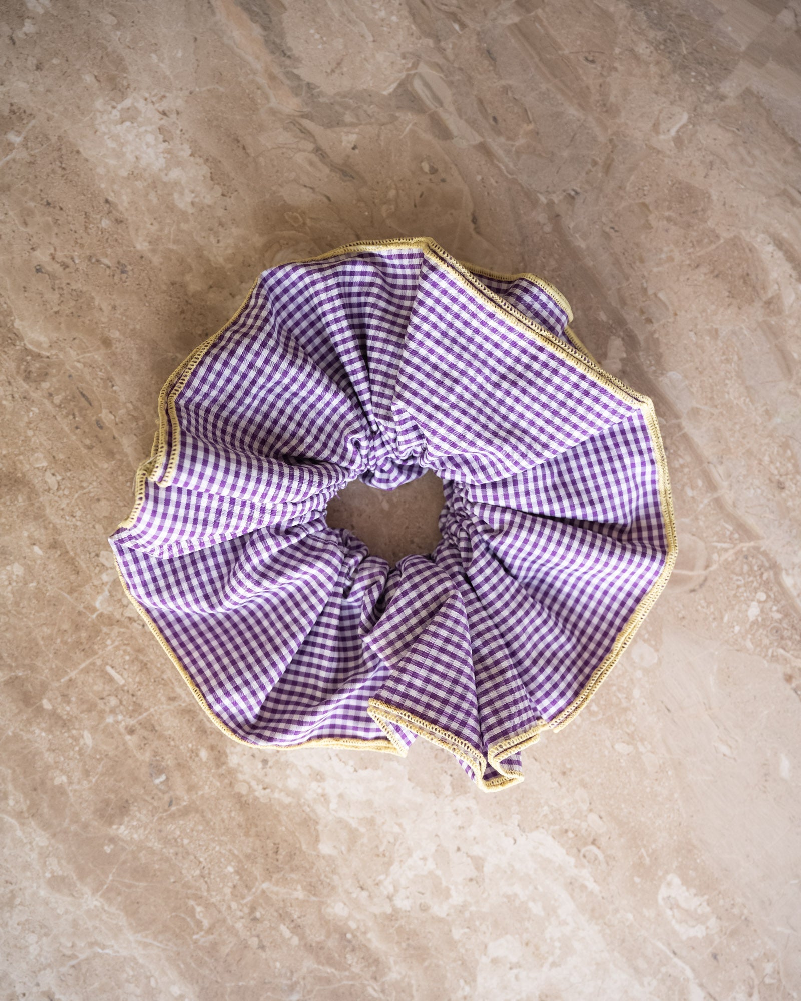Scrunchie Big Gingham Lila