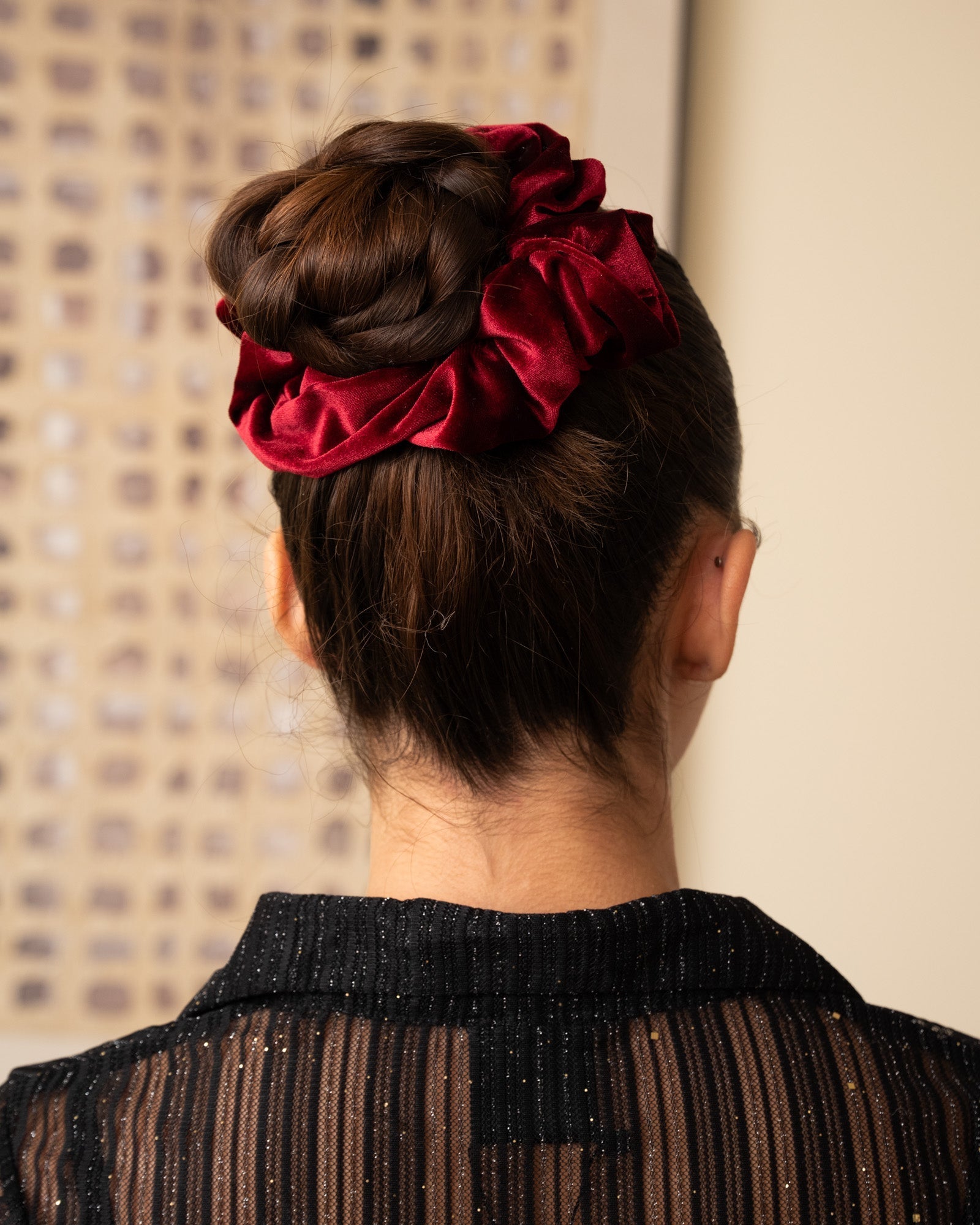 Scrunchie Burgundy Velvet