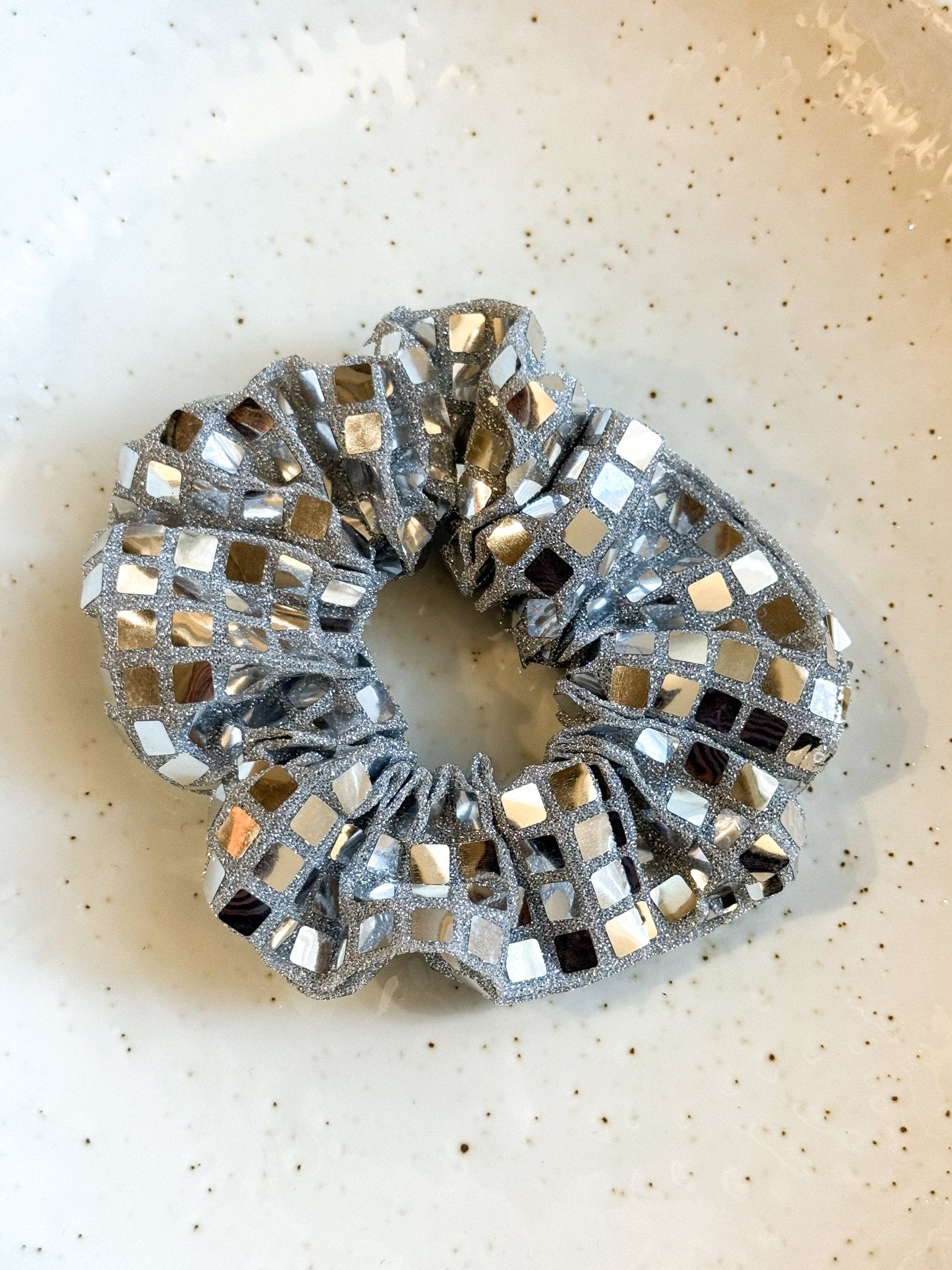 Scrunchie Disco Silver