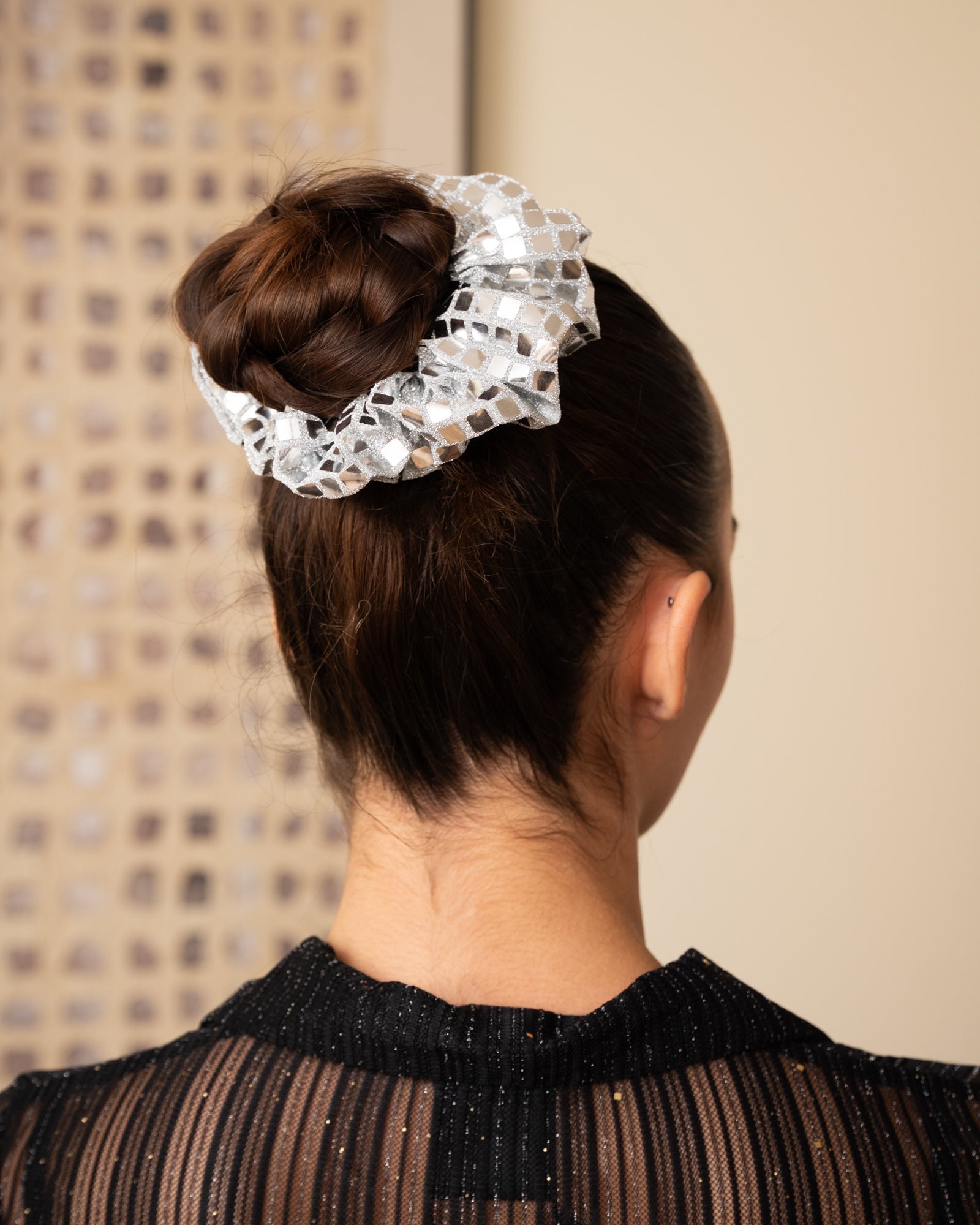 Scrunchie Disco Silver