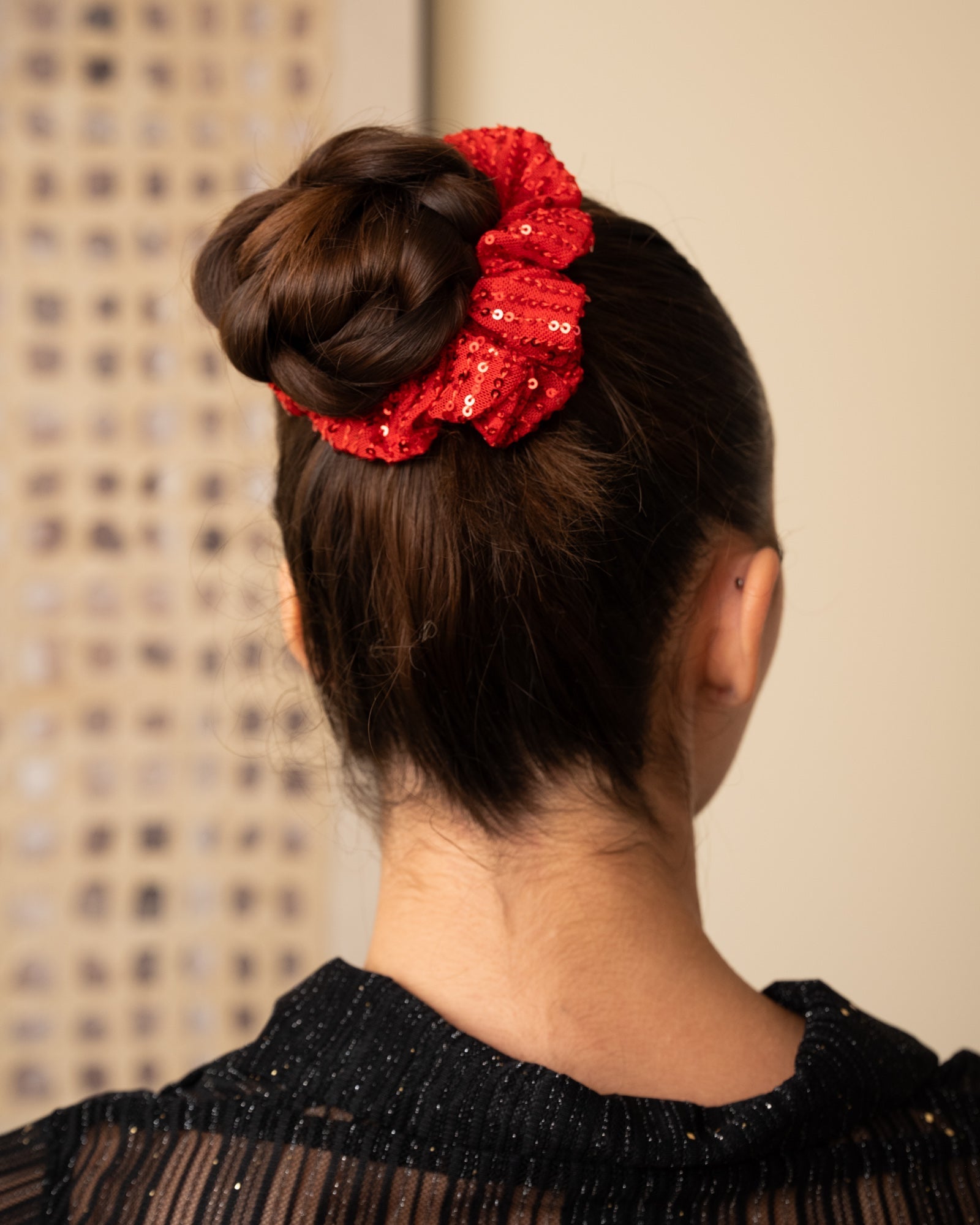 Scrunchie Glam Red