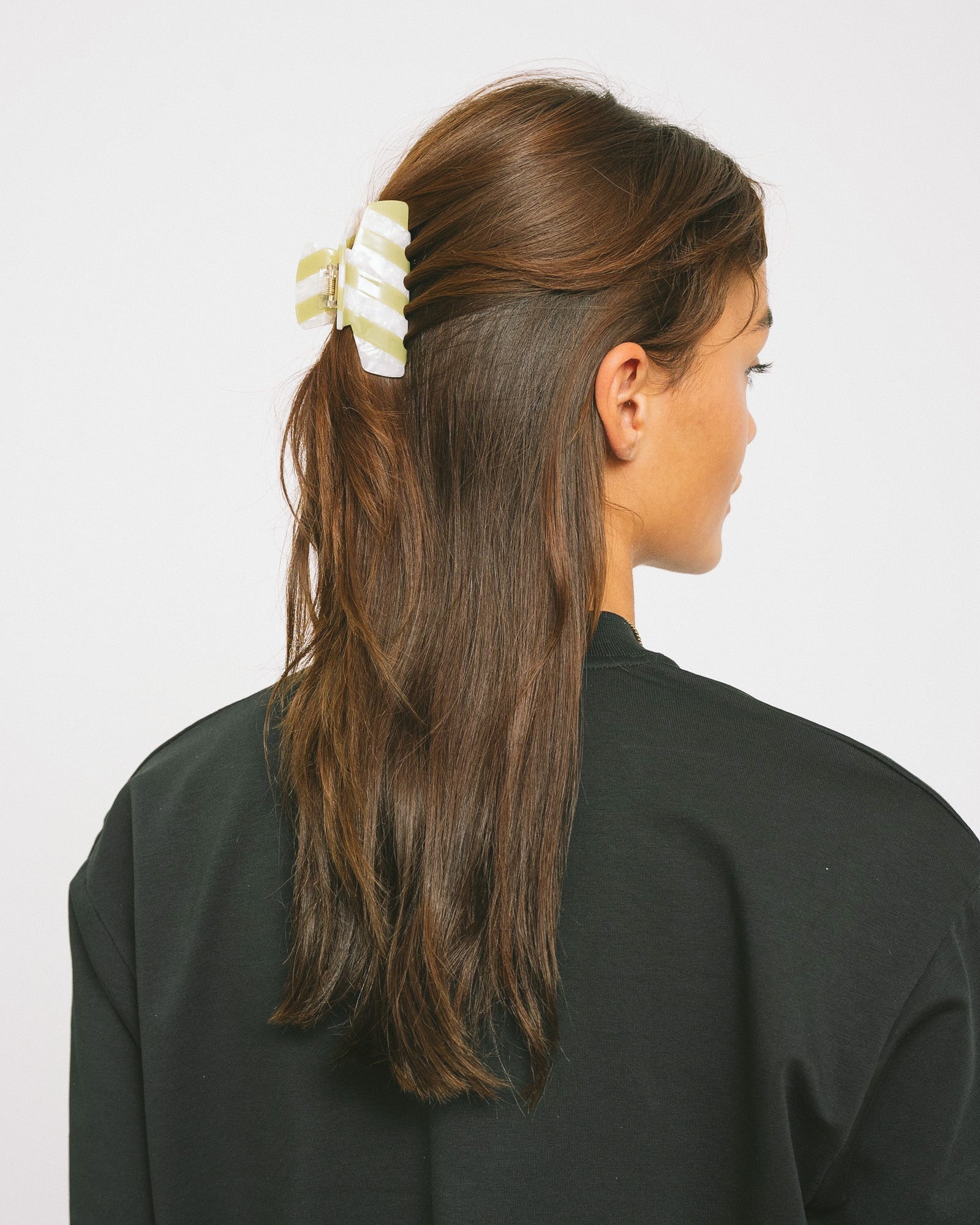 TILTIL Claw Clip Matcha Stripe Green
