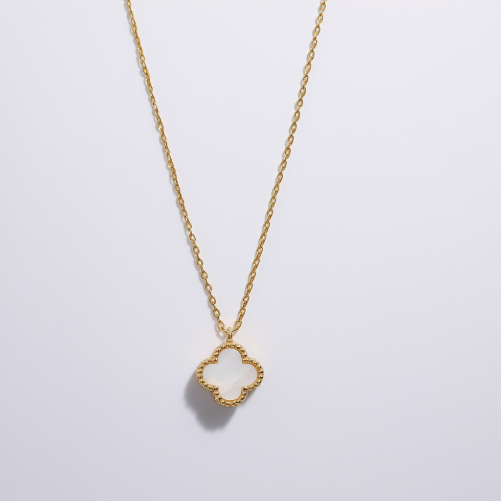 Mother of Pearl Clover Necklace