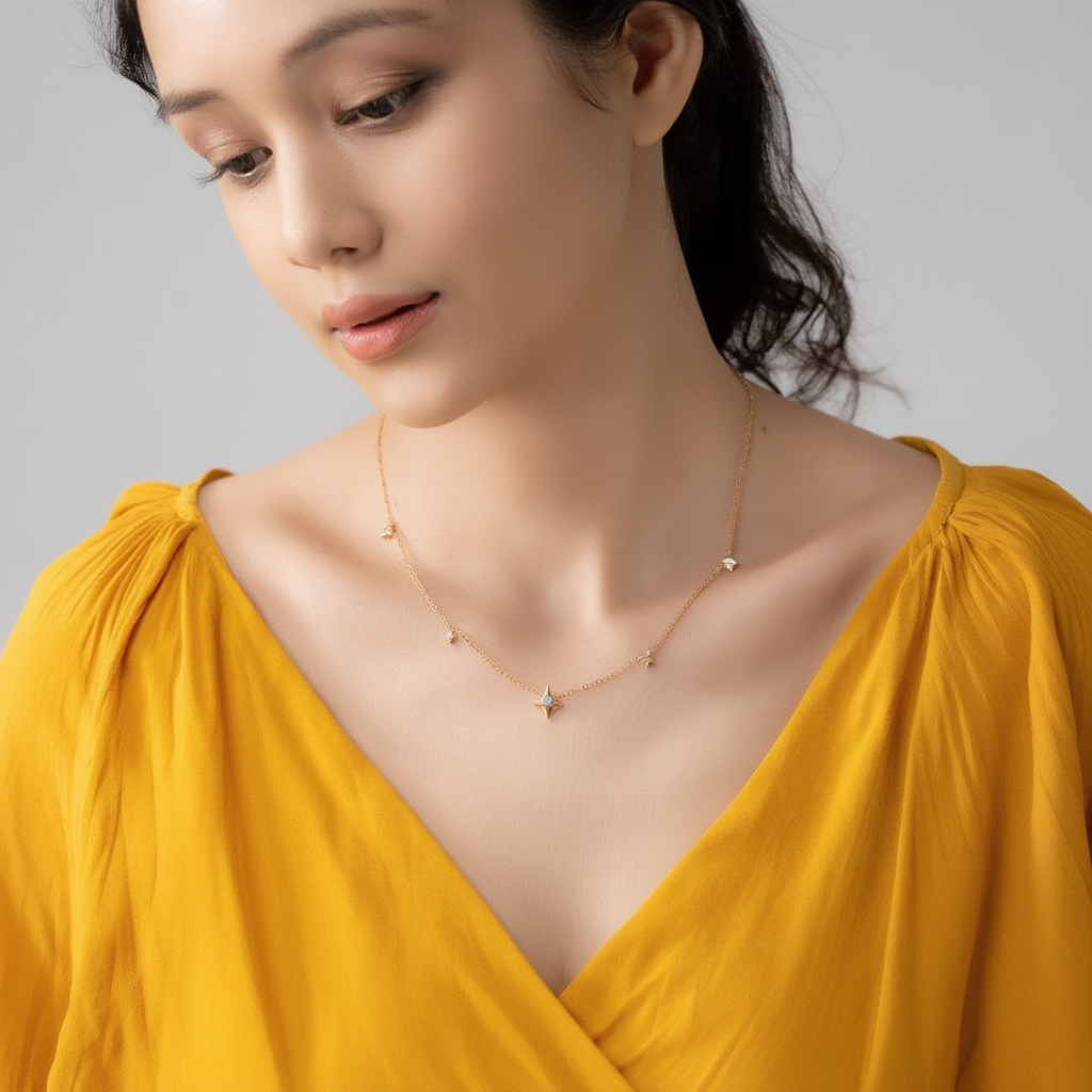 Dainty Necklace with Stars