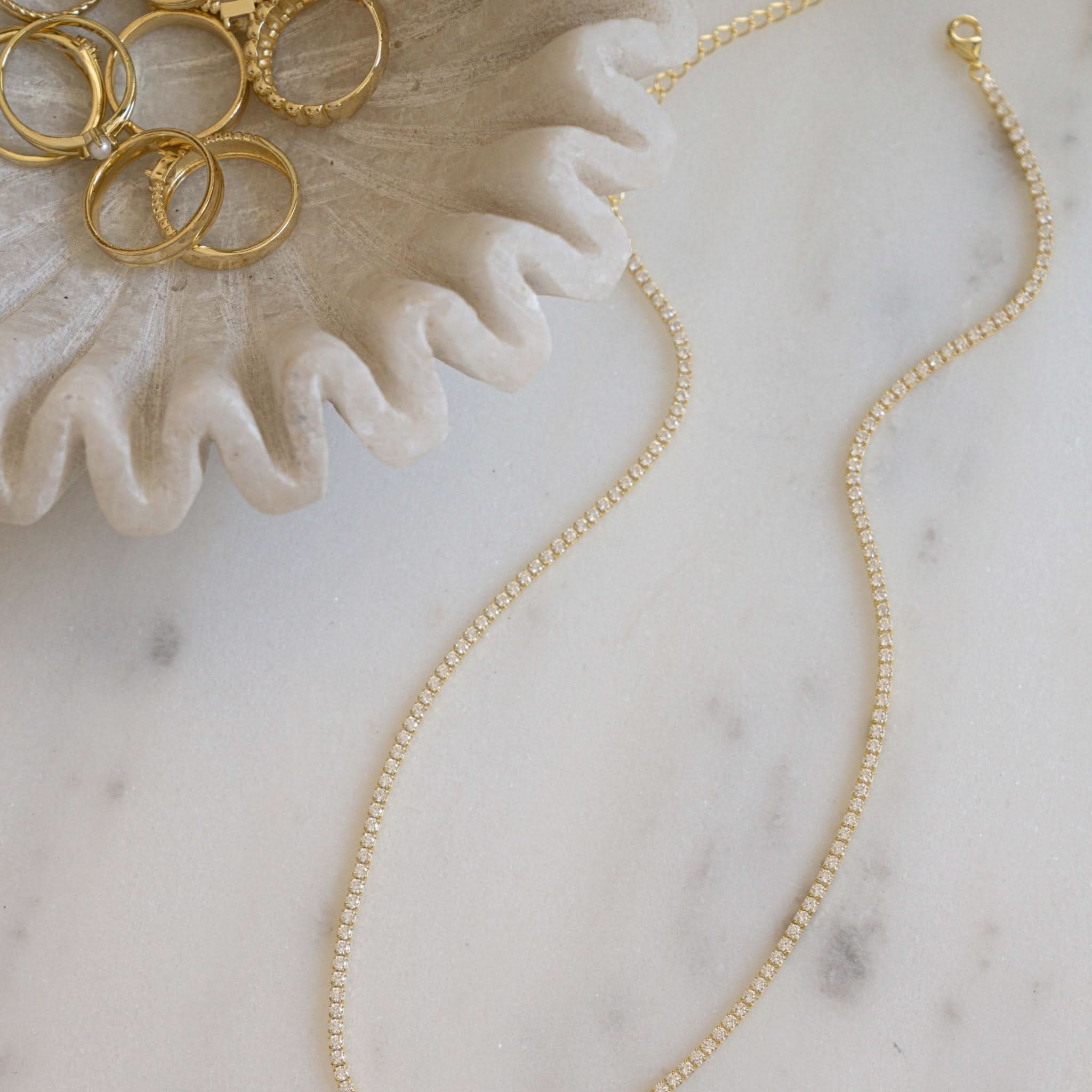 2mm Tennis Necklace - AYUNA