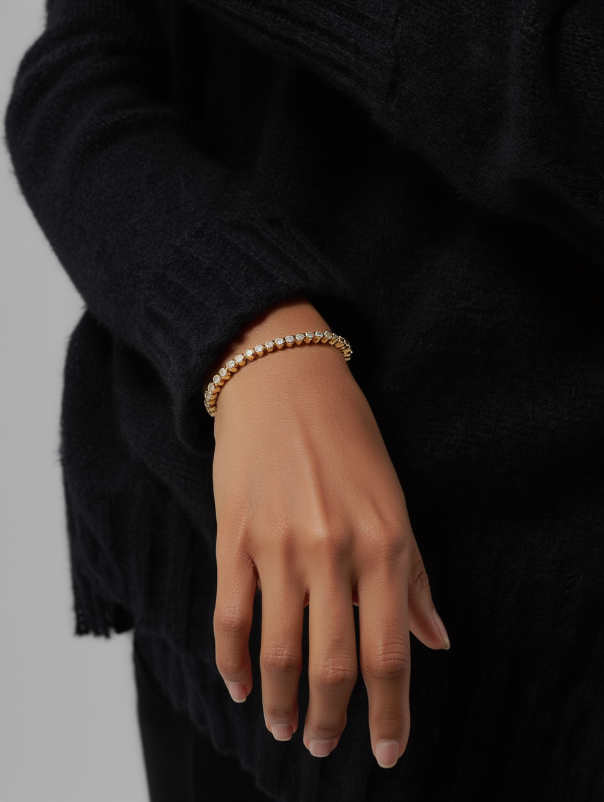 Mini Round Bezel Tennis Bracelet