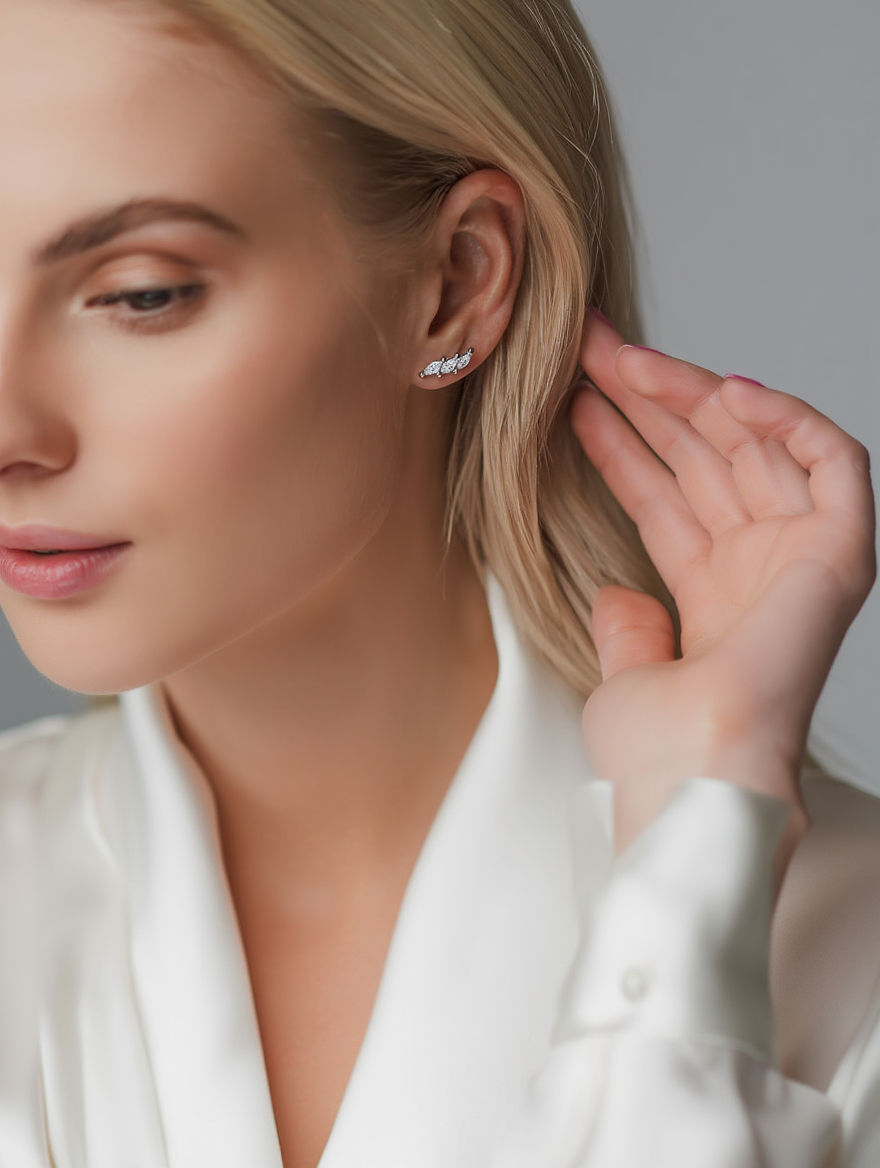 Posie Earrings - Silver