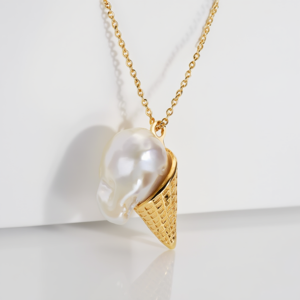 Ice Cream Baroque Pearl Necklace