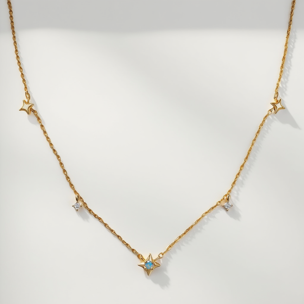 Dainty Necklace with Stars