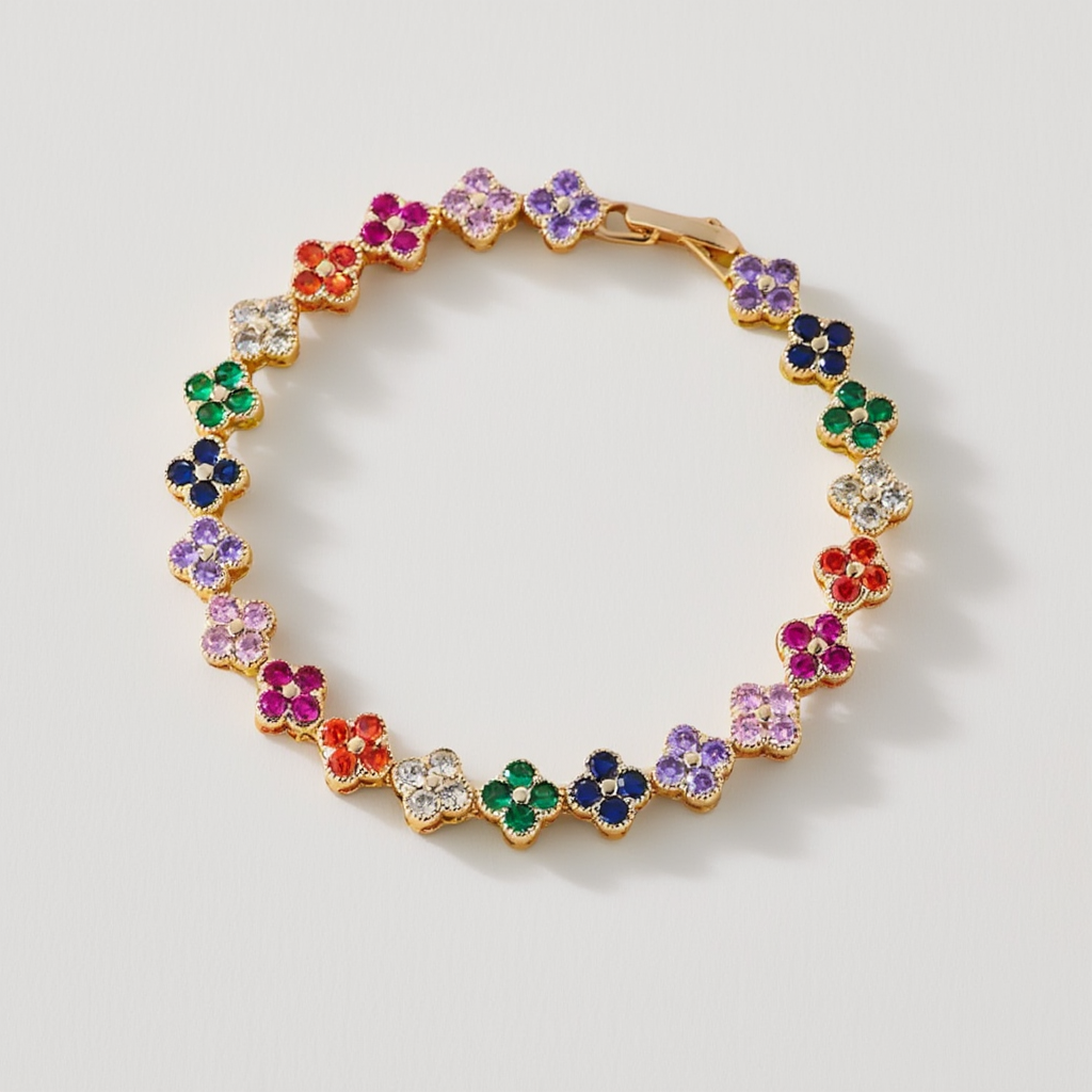 Rainbow Clover Bracelet
