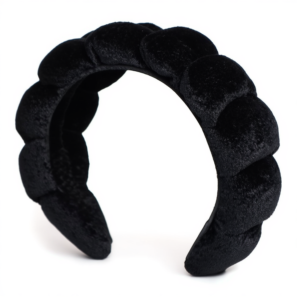 Headband Croissant Black Velvet