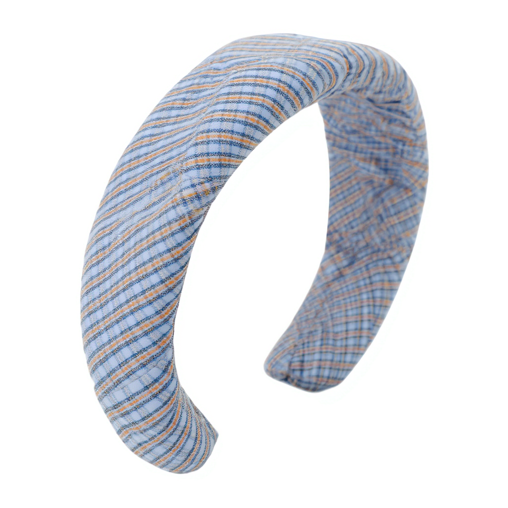Headband Checked Blue
