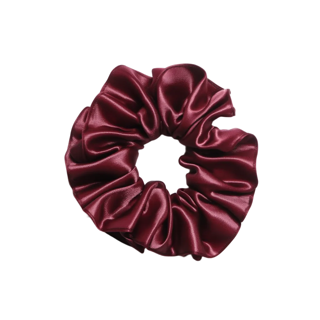 Scrunchie PU Shiny Bordeaux