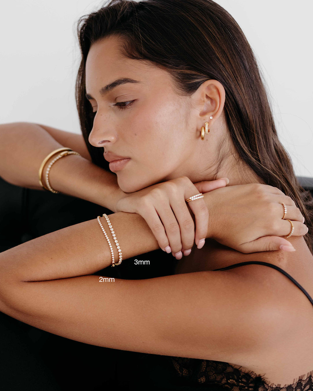 Charlotte Bracelet 3mm - Gold