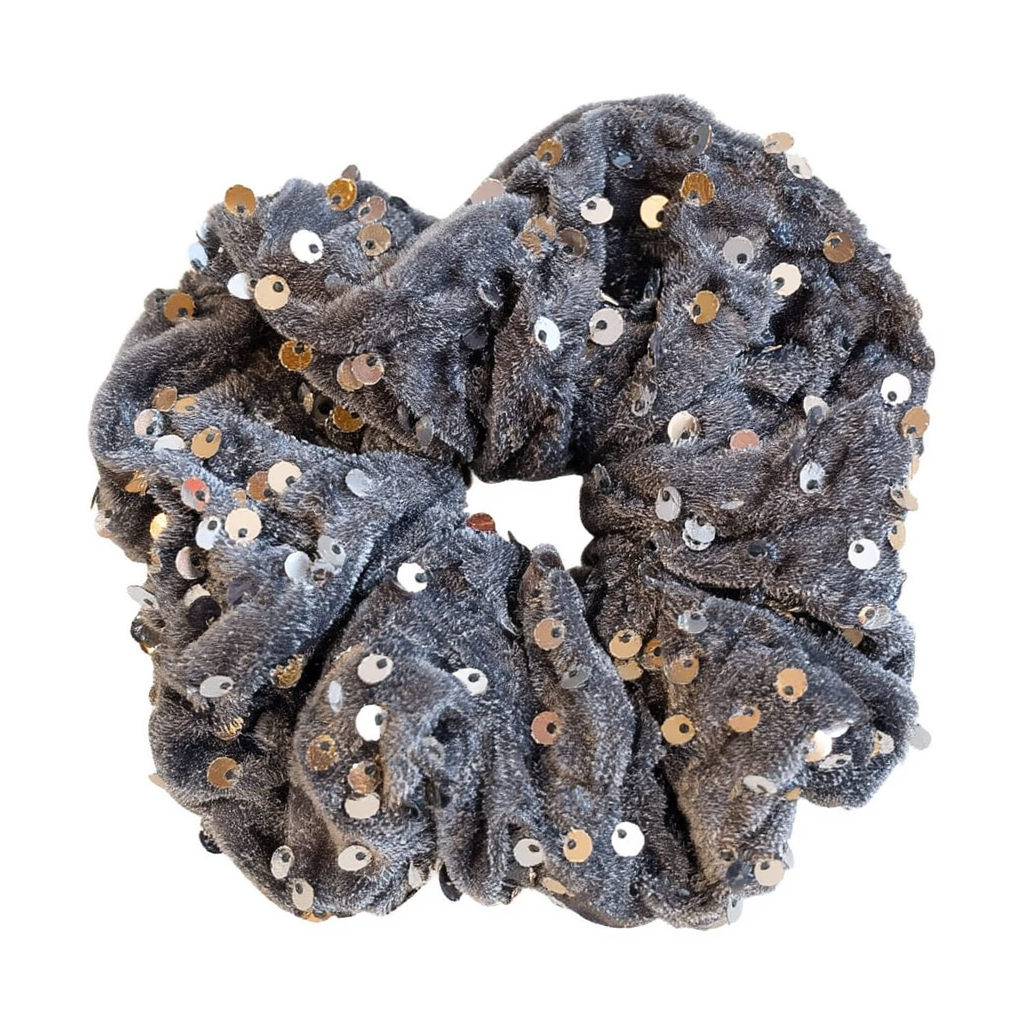 Scrunchie Glam Silver