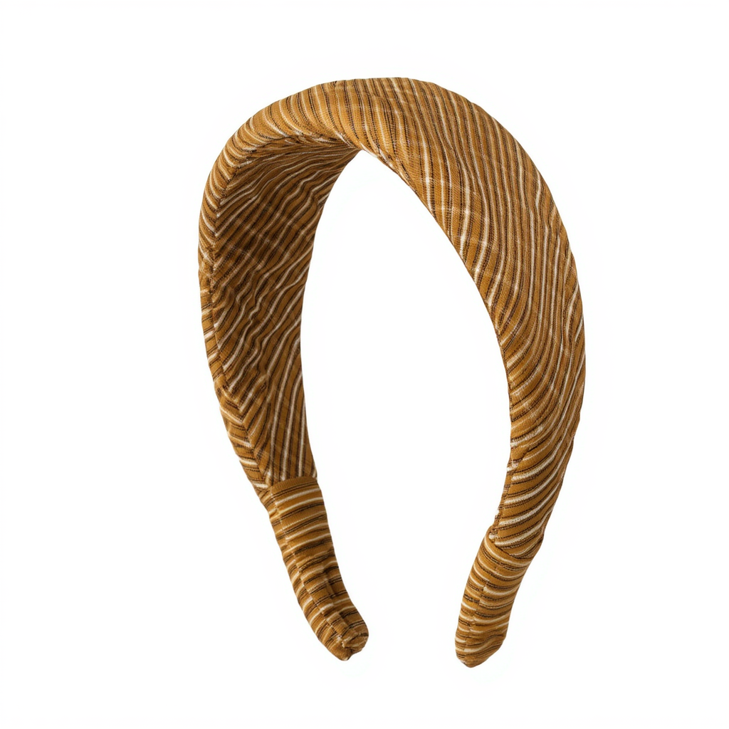 Headband Checked Brown