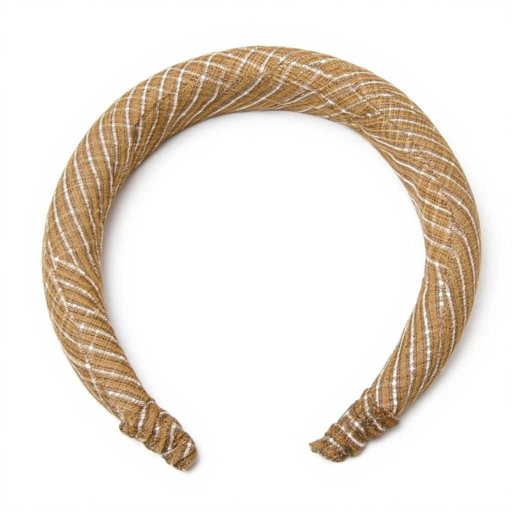 Headband Checked Brown