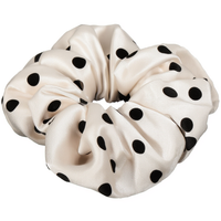 Scrunchie Polkadot Silky White