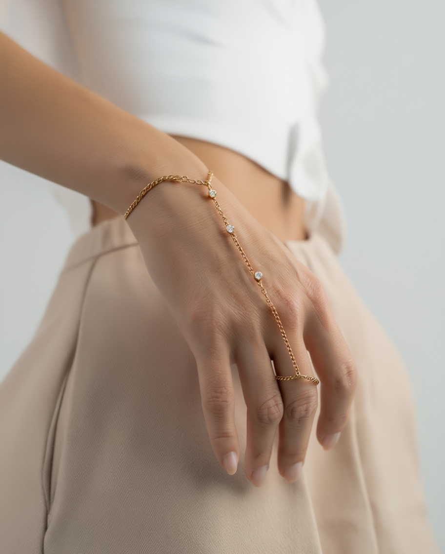 Crystals Hand Chain