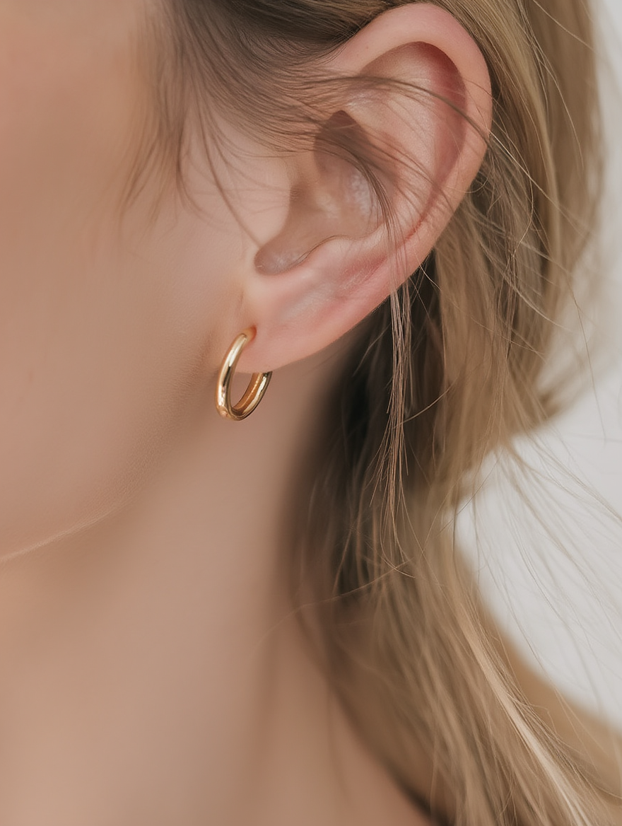 Cova Earrings - Gold Huggies