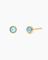 Bezel Set Gemstone Studs - AYUNA