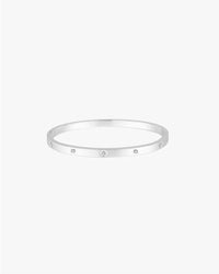 Blanca Bangle Thin Band - Silver - AYUNA