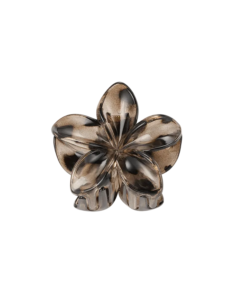 Claw Clip Flower Brown