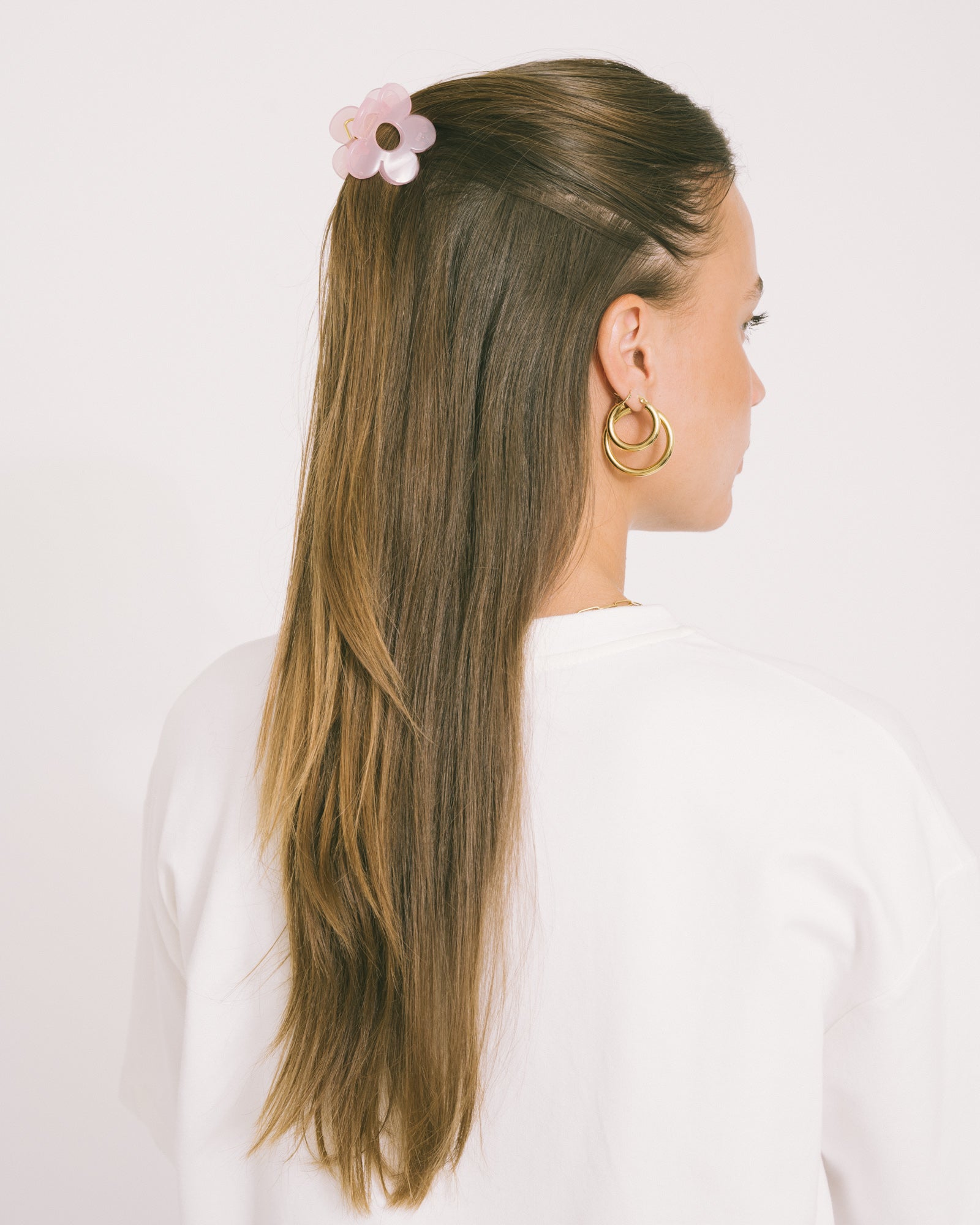 Claw Clip Flower Light Pink