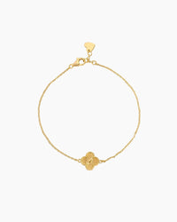 Dahlia Single Four Leaf Clover Bracelet - AYUNA