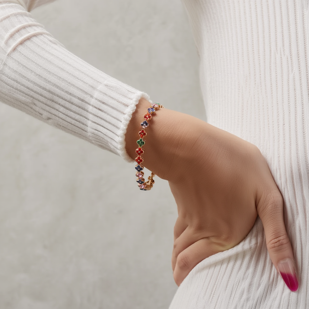 Rainbow Clover Bracelet